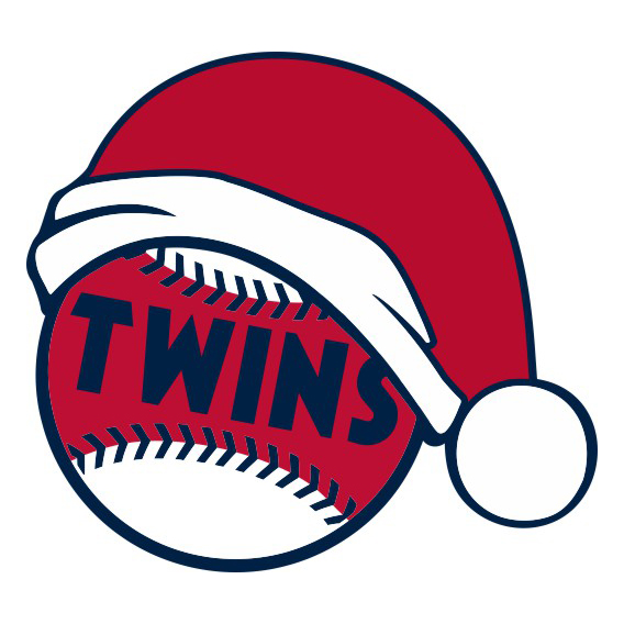 Minnesota Twins Baseball Christmas hat logo vinyl decal